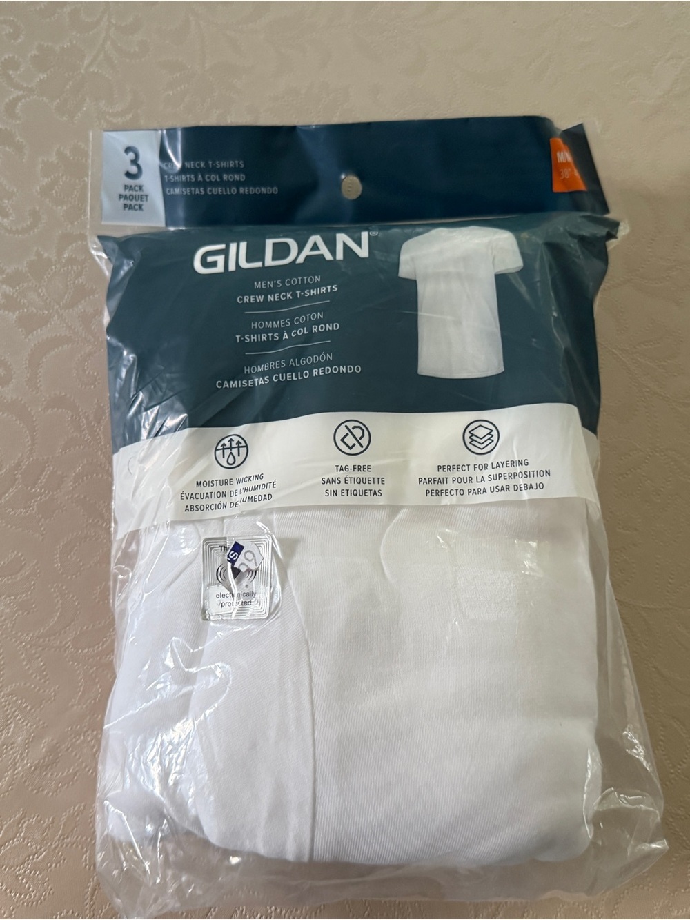 Gildan 3-pack White Solid Crew Neck Cotton Short Sleeve Blank TShirt Shirt Top M
